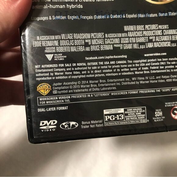 Jupiter Ascending NEW promo Channing Tatum dvd movie SEALED Warner bros - Picture 2 of 3